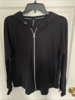 Calvin Klein Performance Black Full-Zip Hooded Sweatshirt
